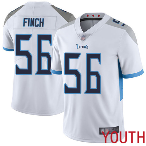 Tennessee Titans Limited White Youth Sharif Finch Road Jersey NFL Football #56 Vapor Untouchable->tennessee titans->NFL Jersey